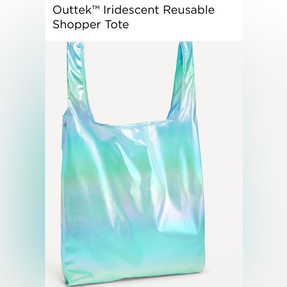 Fold-Up Shopping Bag Tote, Reusable, By Out-Tech, Folds to 4 1/4 x 4 1/4” Square - Picture 7 of 12